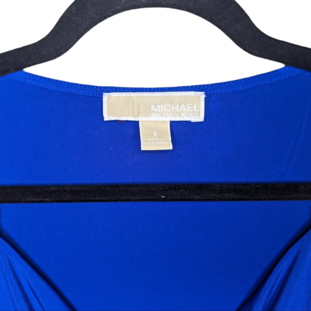 Michael Kors Blue Scoop Neck Sleeveless Dress, Size S 💙 - Picture 4 of 10